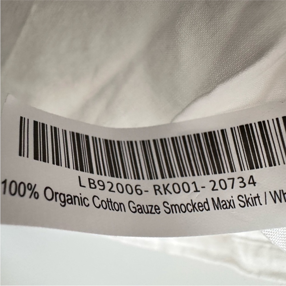 QUINCE 100% Organic Cotton Gauze Smocked Maxi Skirt MEDIUM - Picture 10 of 12